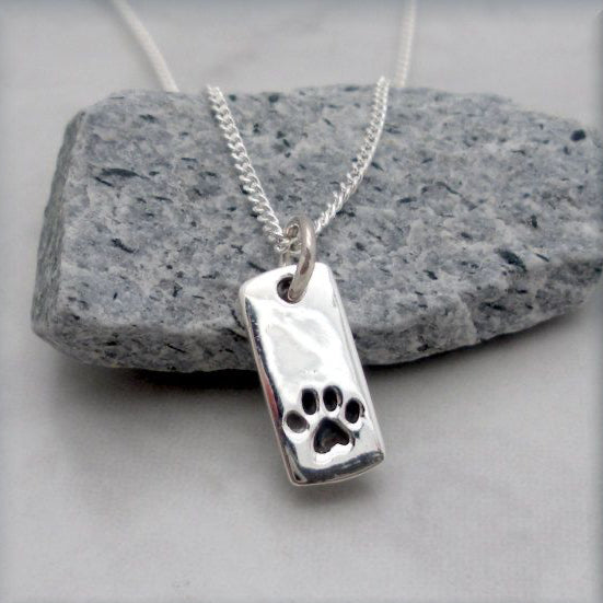 Paw Print Bar Necklace