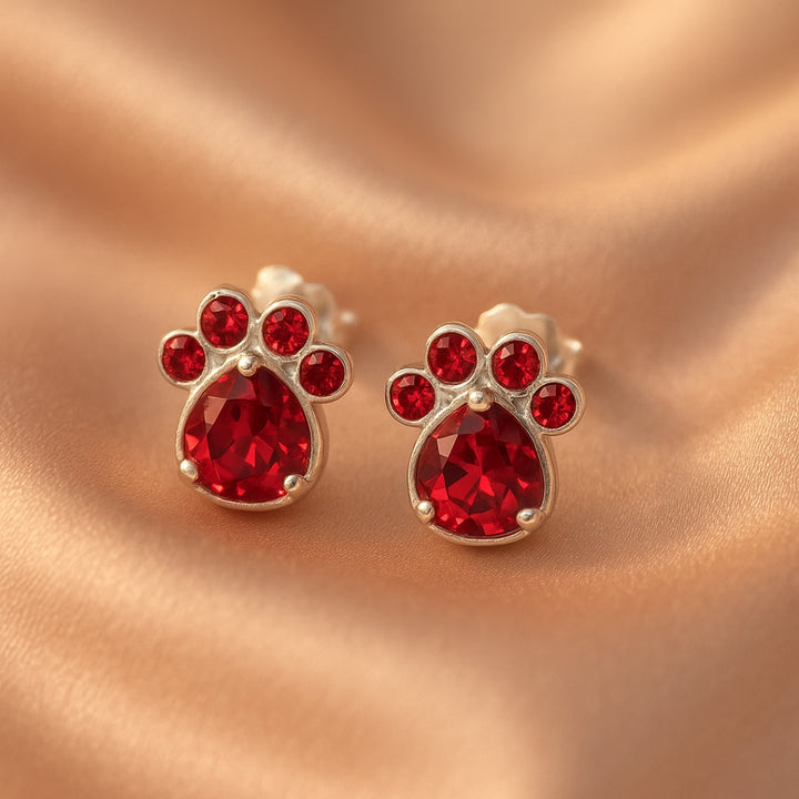 The Crystal Paw Earrings