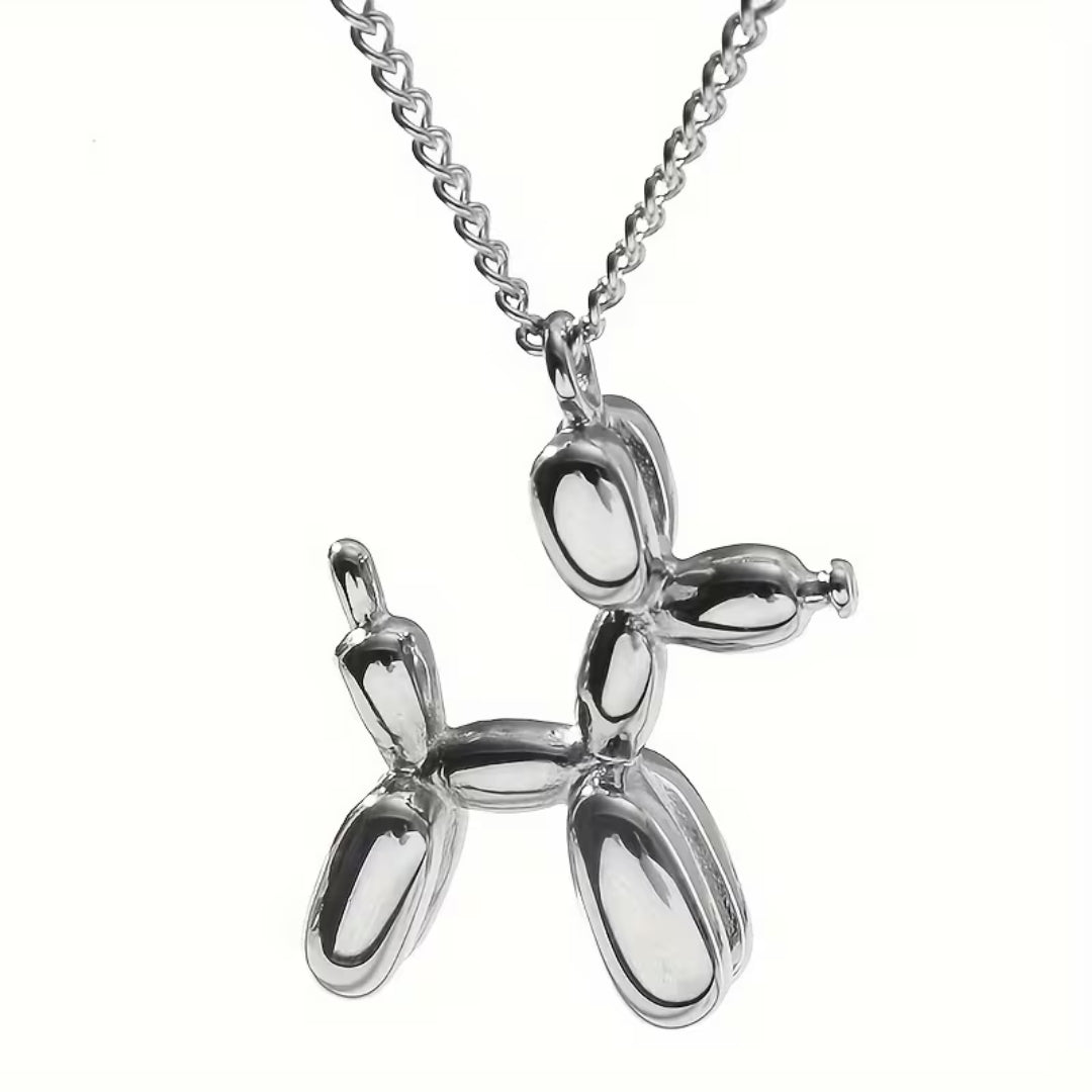 Golden Balloon Dog Pet Necklace