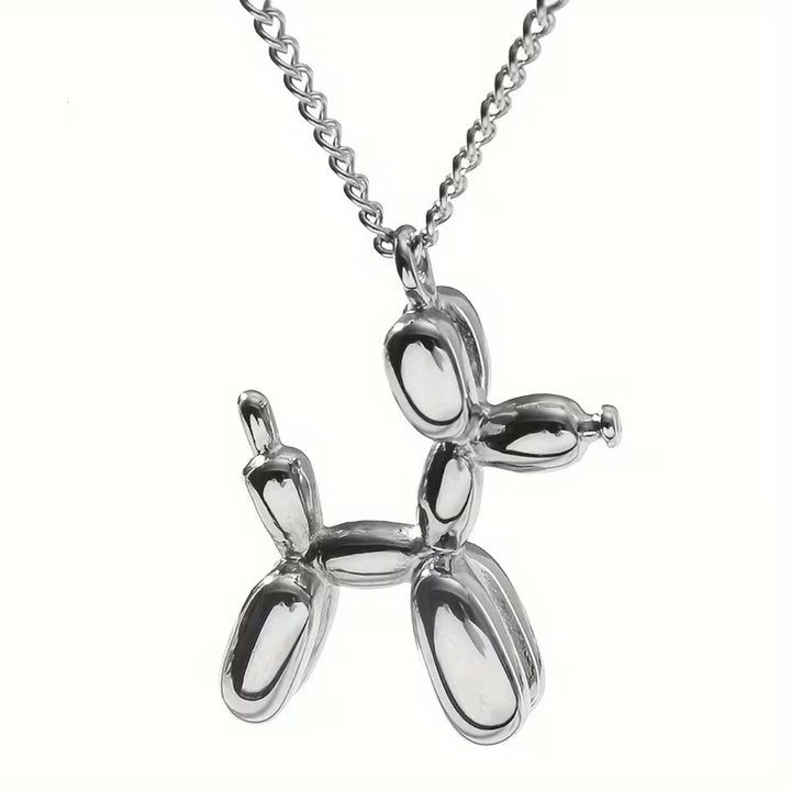 Golden Balloon Dog Pet Necklace