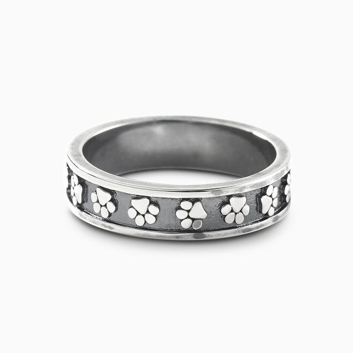 Paw Print Band Ring