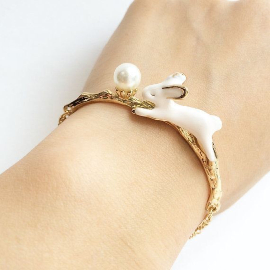 Pearl Bunny Bracelet