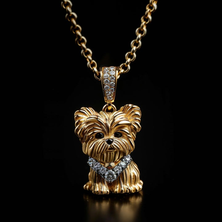 Golden Puppy Pet Necklace