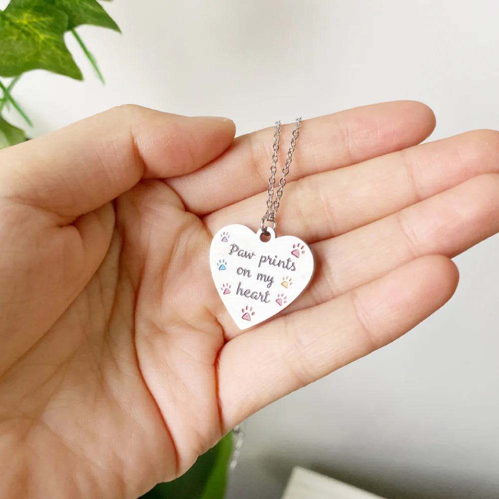 The Prints on My Heart Necklace