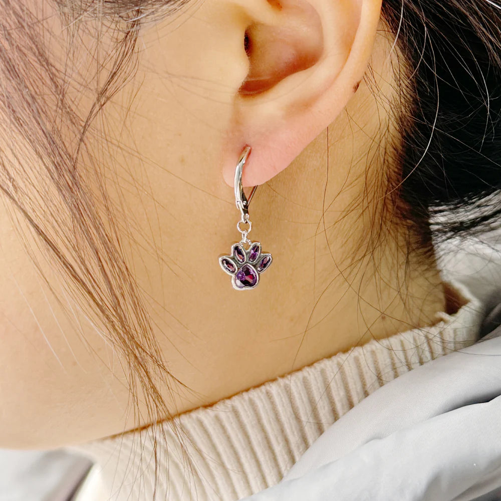 The Birthstone Paw Earrings