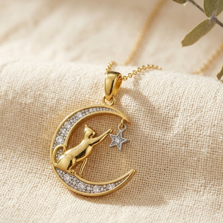 The Moon Cat Necklace