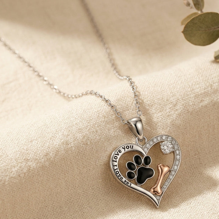 The Bright Black Paw Love Necklace