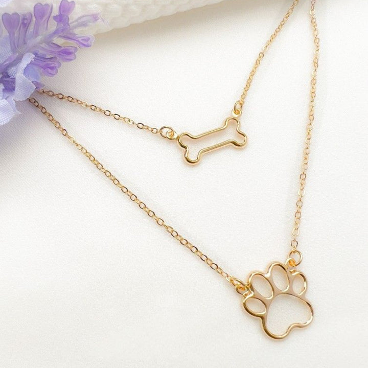 Bone &amp; Paw Pet Necklace