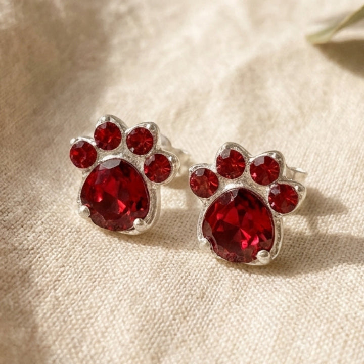 The Crystal Paw Earrings