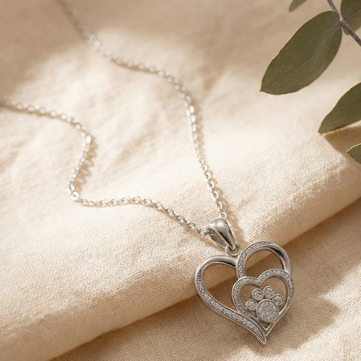 The Heart with the Paw Necklace