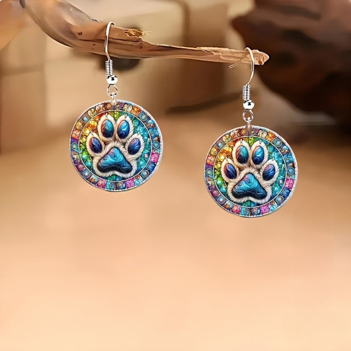 The Stained Glass Paw Earrings