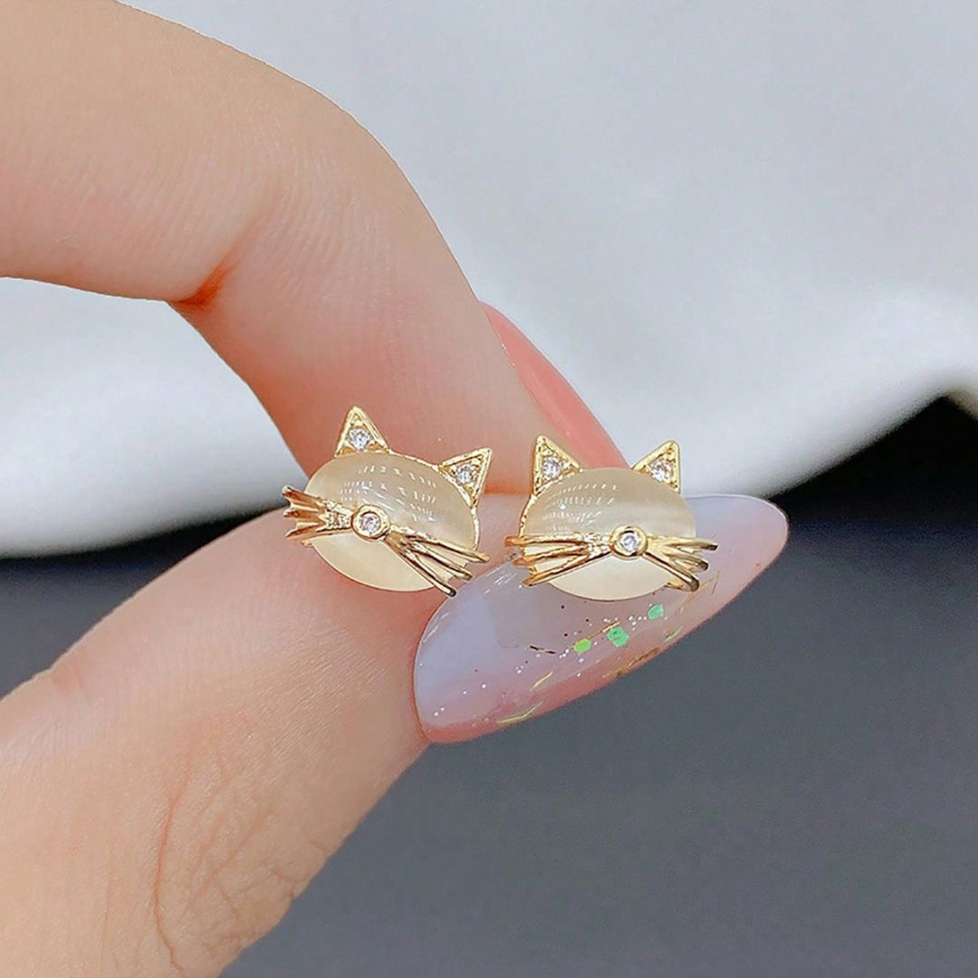 Opal Kitty Pet Earrings
