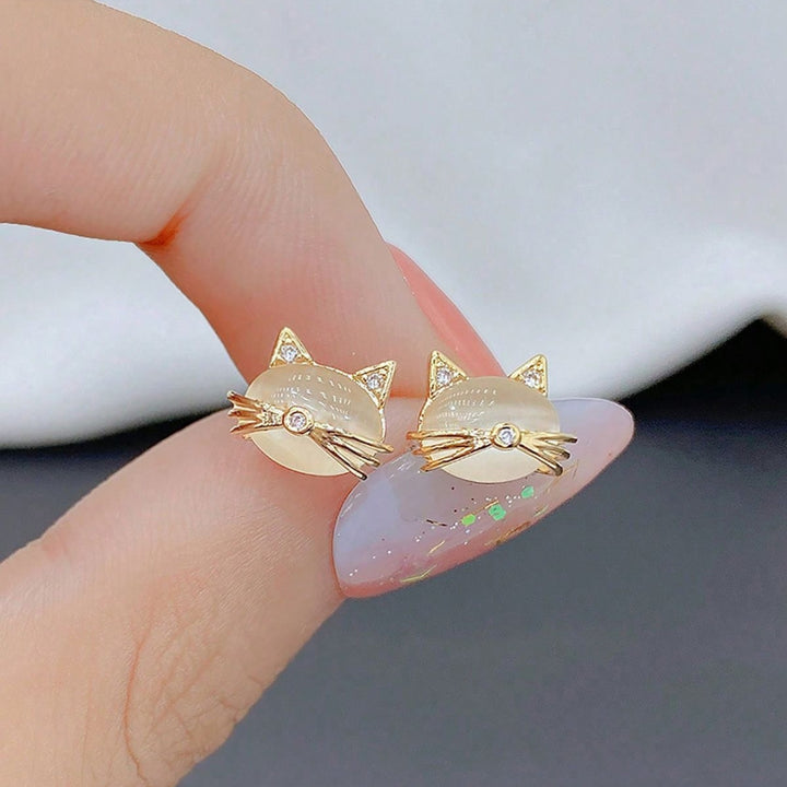 Opal Kitty Pet Earrings