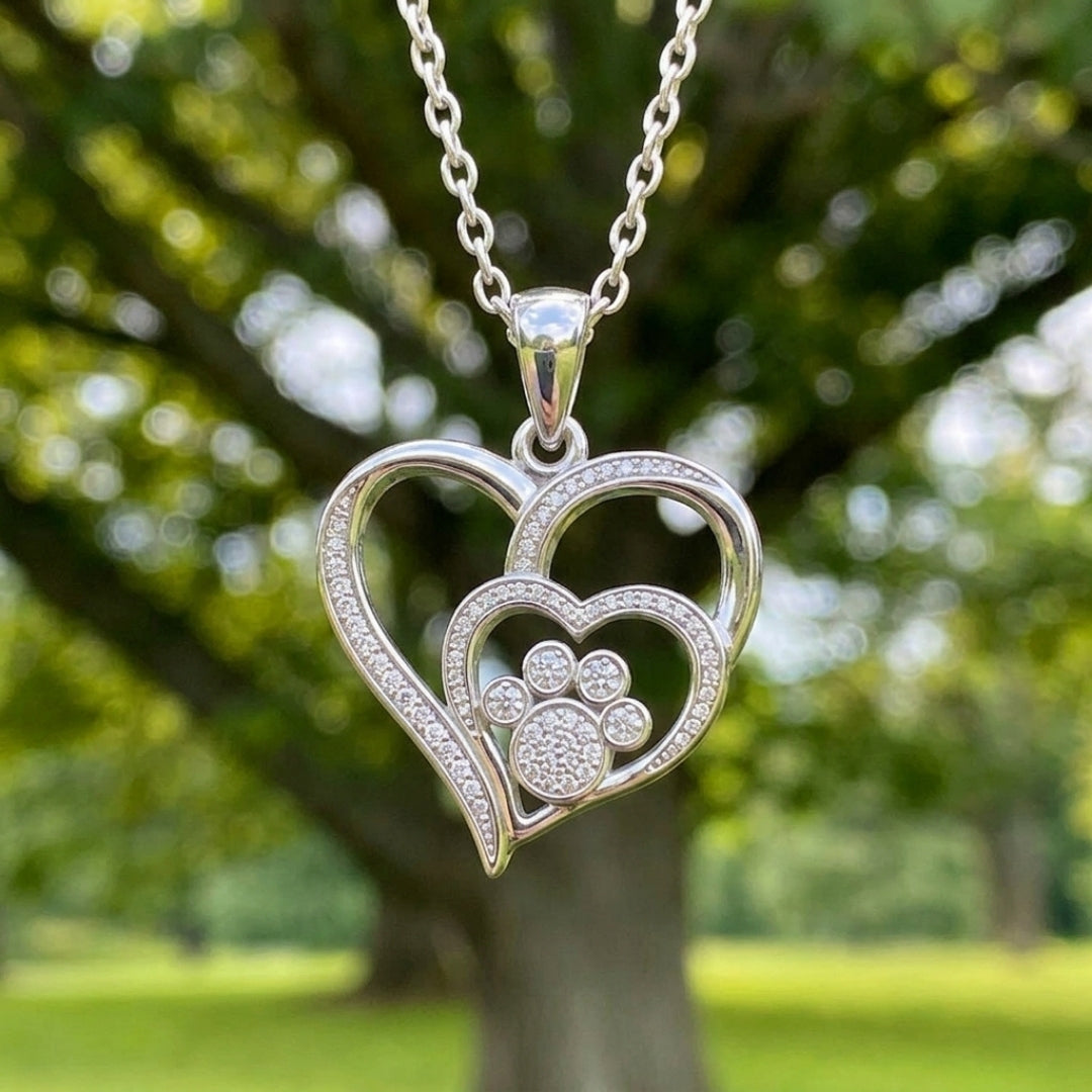 The Heart with the Paw Necklace