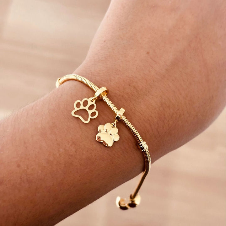 Double Paw Charm Bracelet