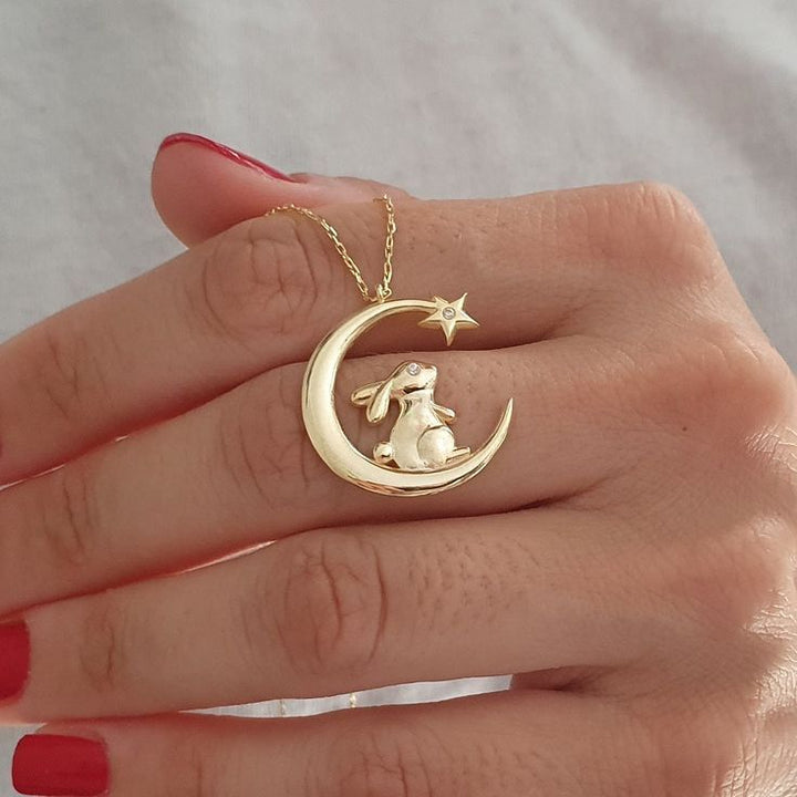 Moon Bunny Wish Necklace