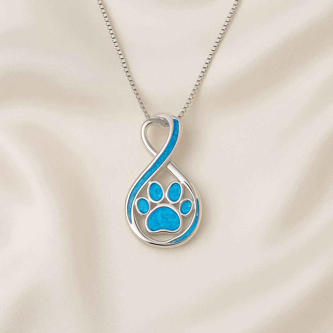 The Blue Opal Infinity Necklace