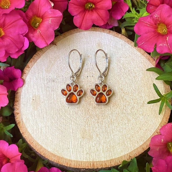 The Birthstone Paw Earrings
