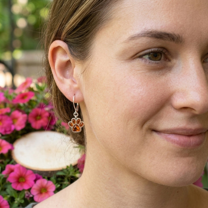 The Birthstone Paw Earrings