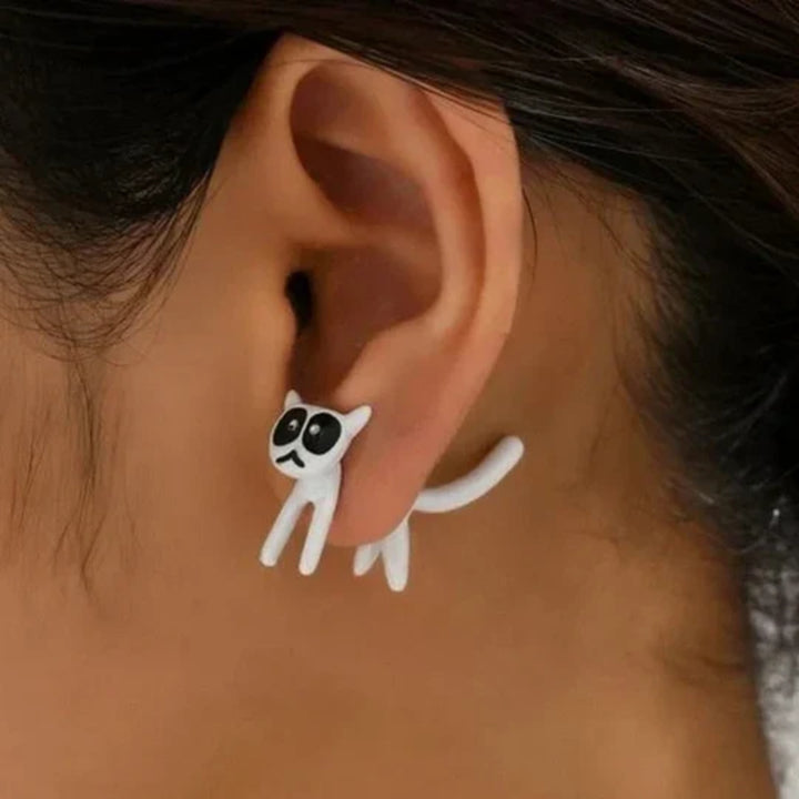 Playful Kitty Ear Cuff Earrings