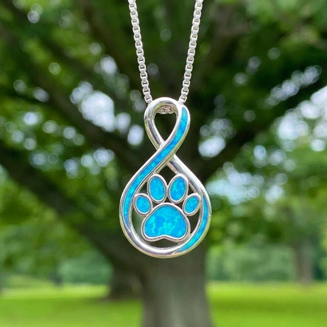 The Blue Opal Infinity Necklace