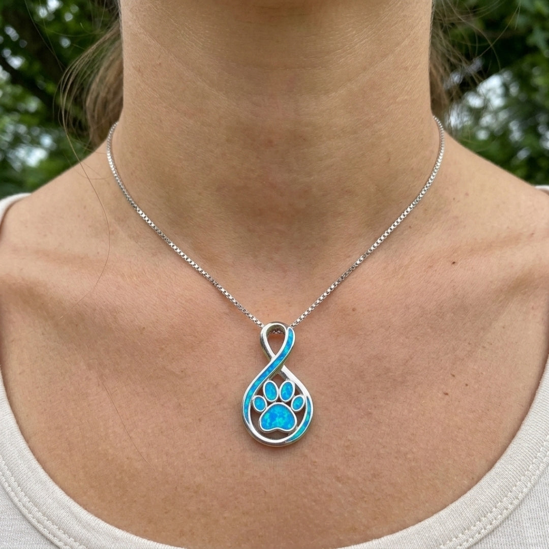 The Blue Opal Infinity Necklace