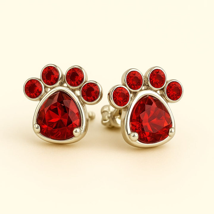 The Crystal Paw Earrings