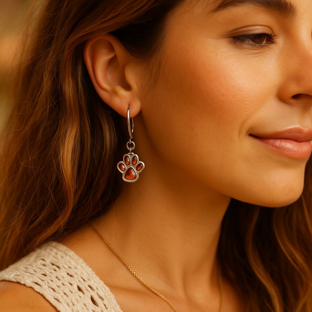 The Birthstone Paw Earrings