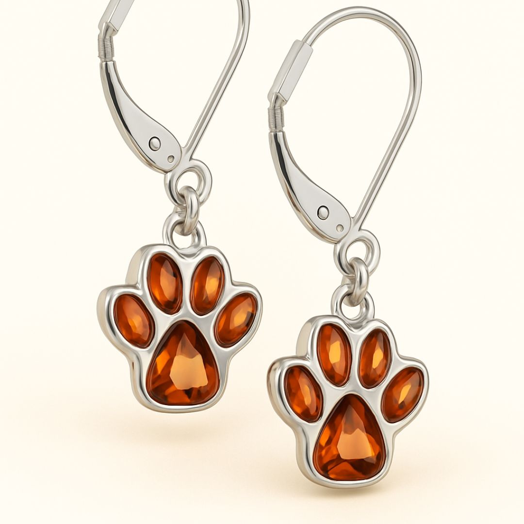The Birthstone Paw Earrings
