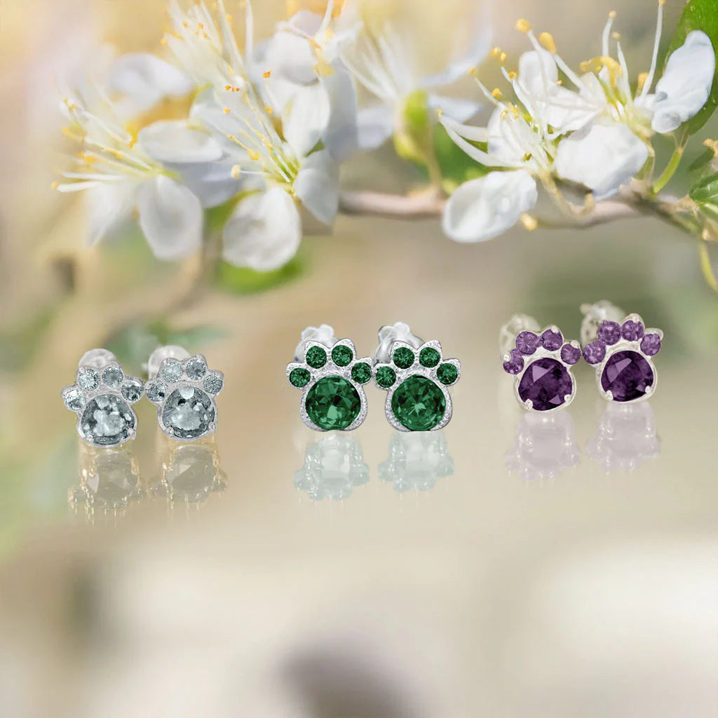 The Crystal Paw Earrings