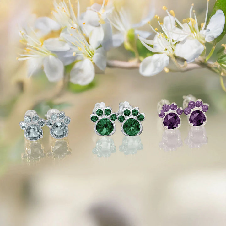 The Crystal Paw Earrings