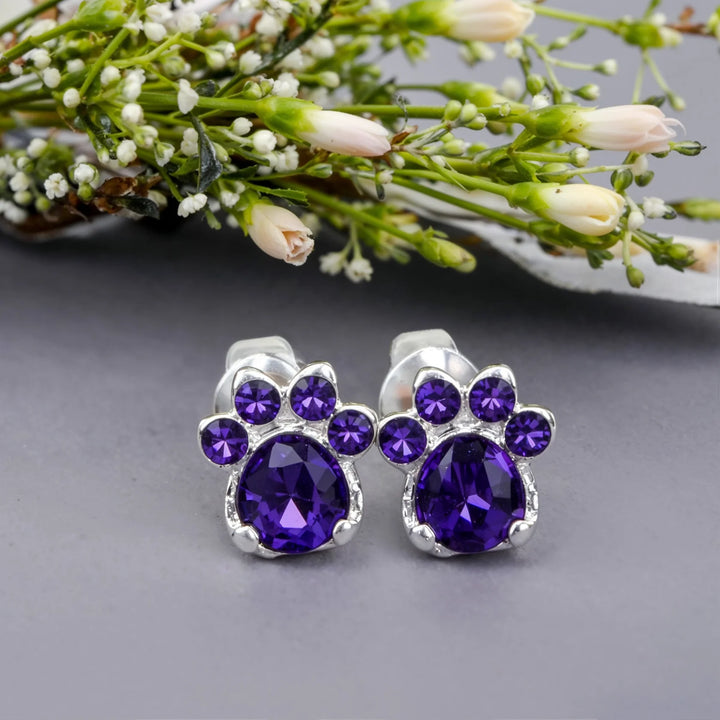 The Crystal Paw Earrings