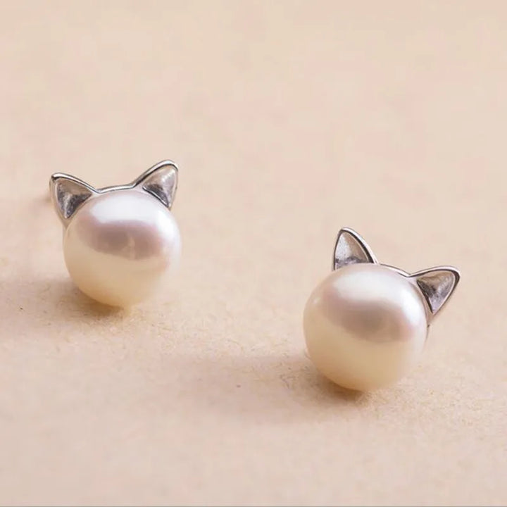 The Pearl Cat Studs