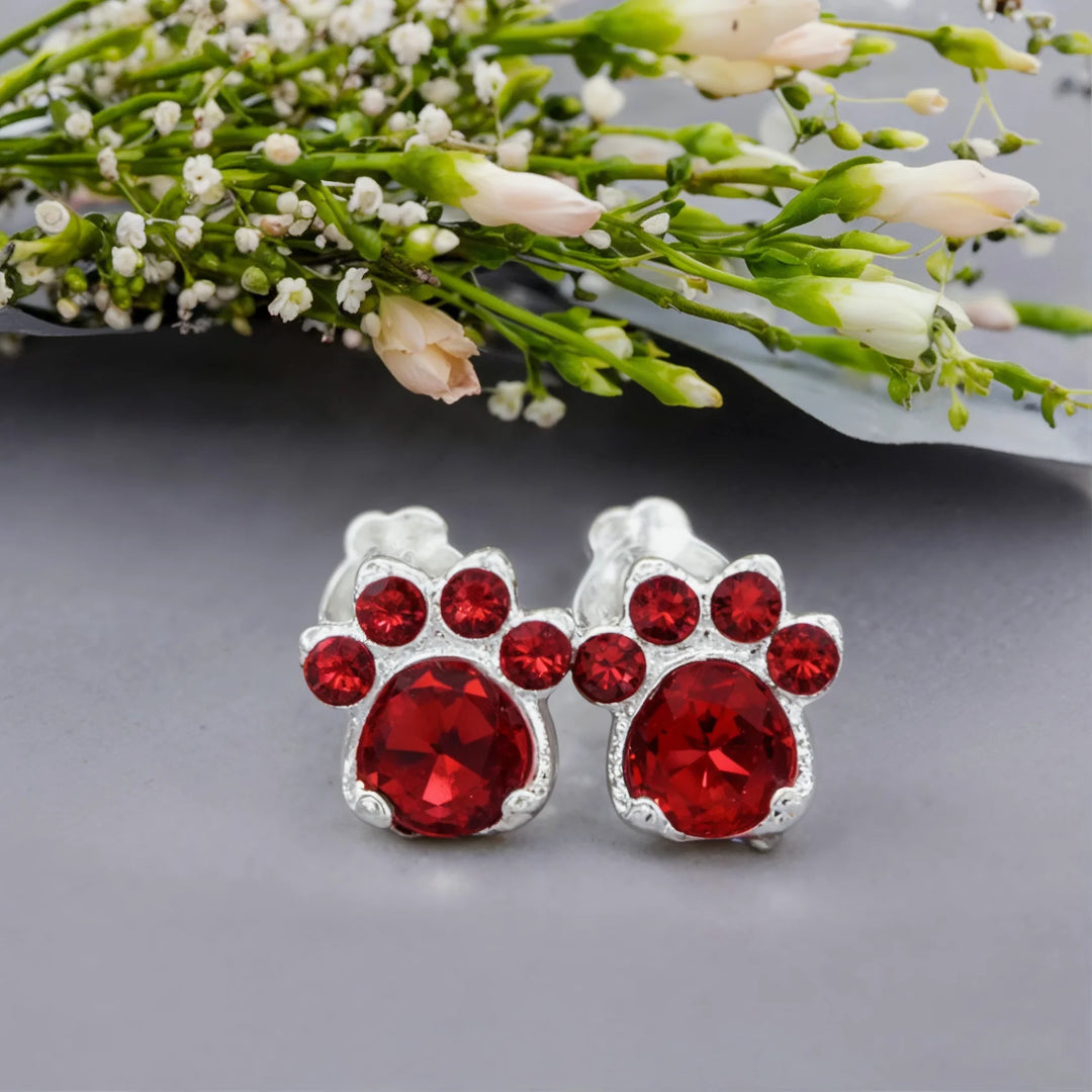The Crystal Paw Earrings