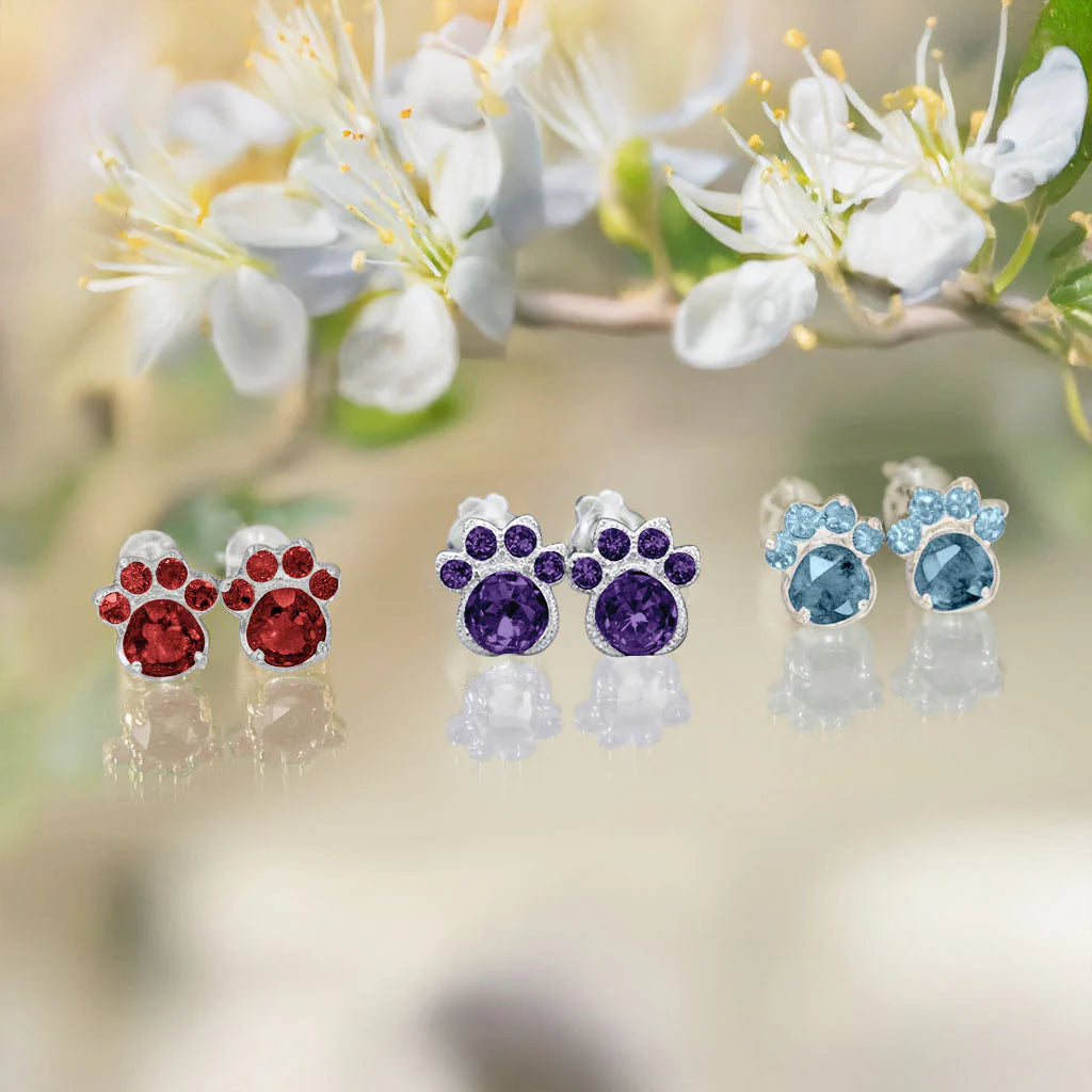 The Crystal Paw Earrings