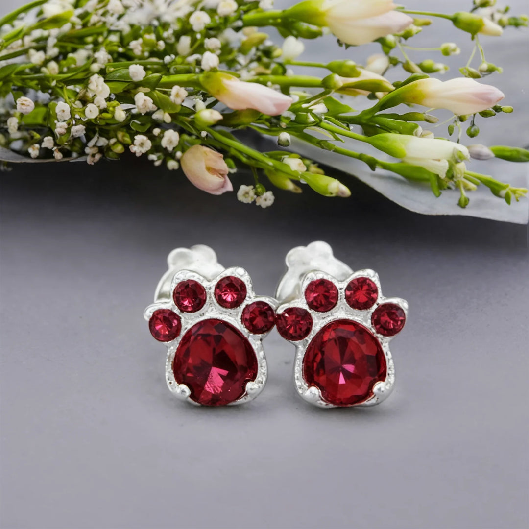 The Crystal Paw Earrings