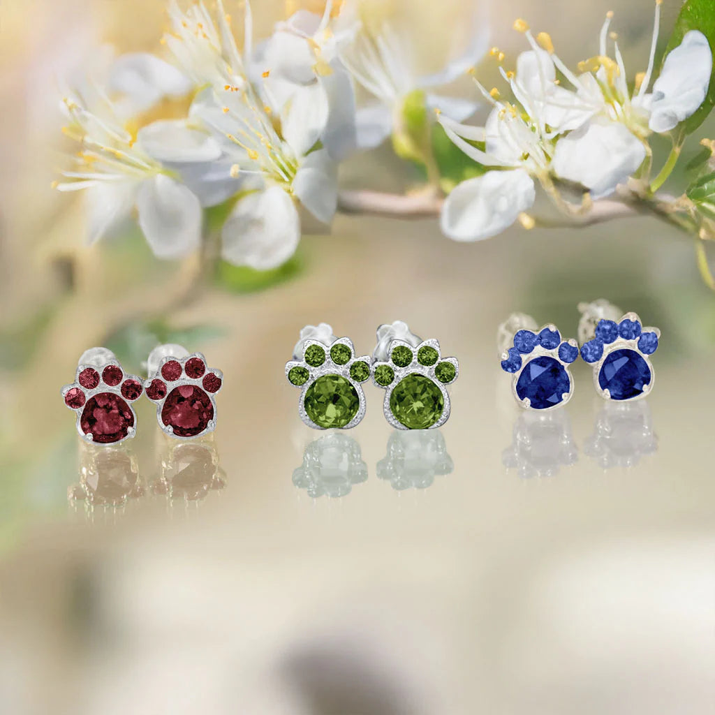The Crystal Paw Earrings