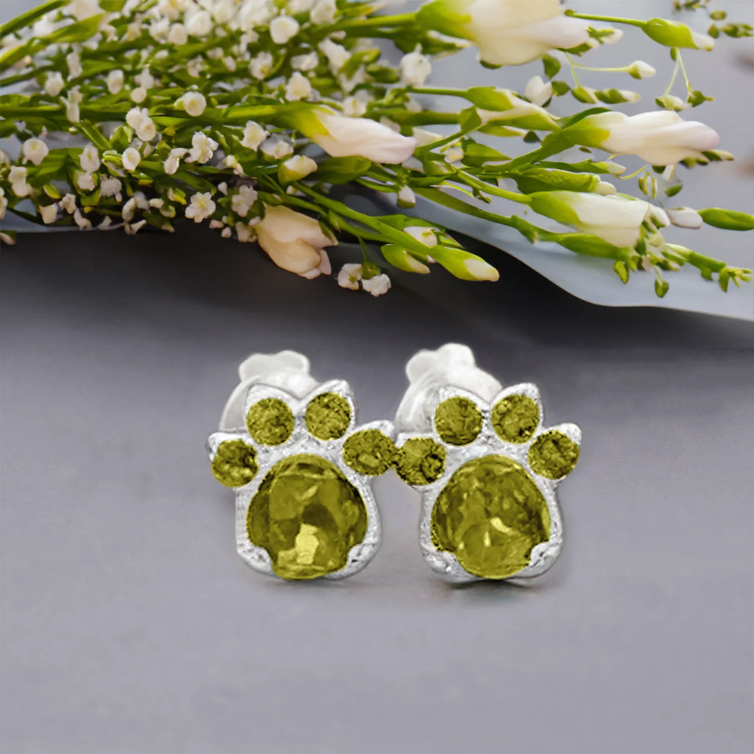 The Crystal Paw Earrings