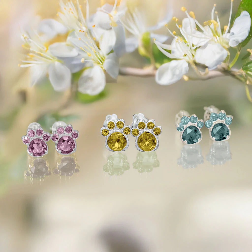 The Crystal Paw Earrings