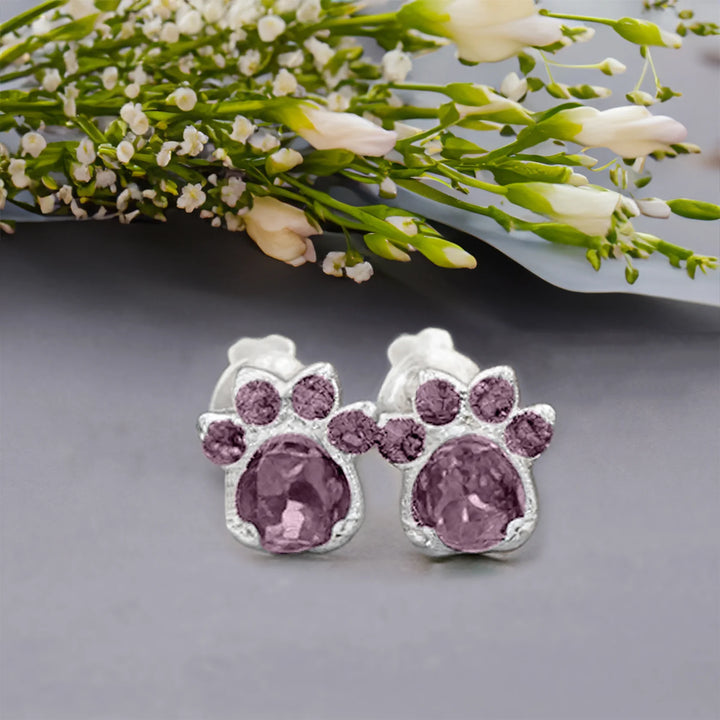 The Crystal Paw Earrings