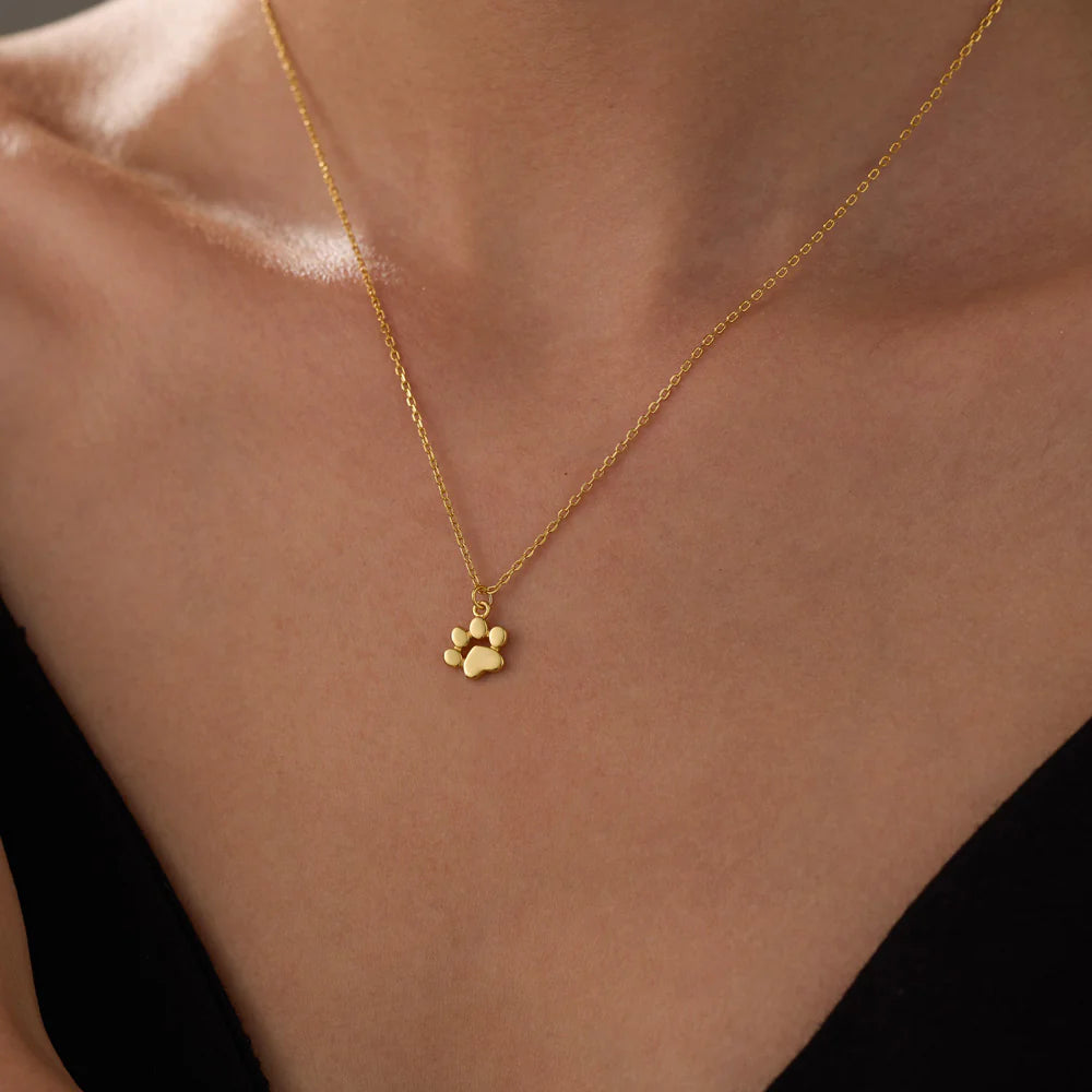 Teeny Paw Drop Necklace