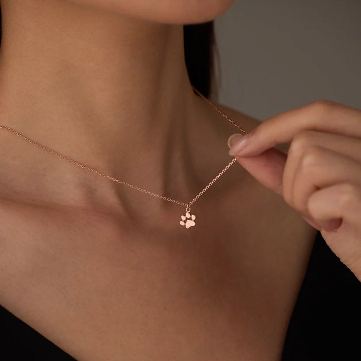 Teeny Paw Drop Necklace