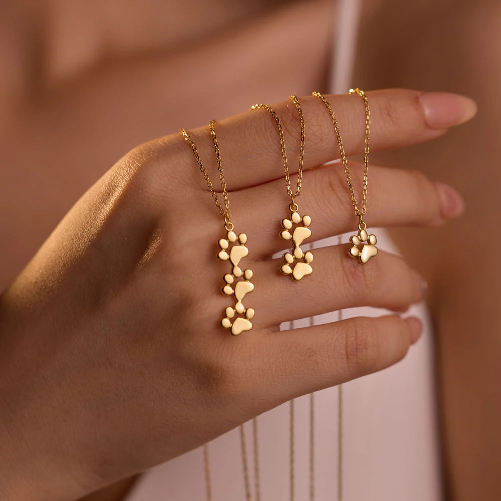 Teeny Paw Drop Necklace