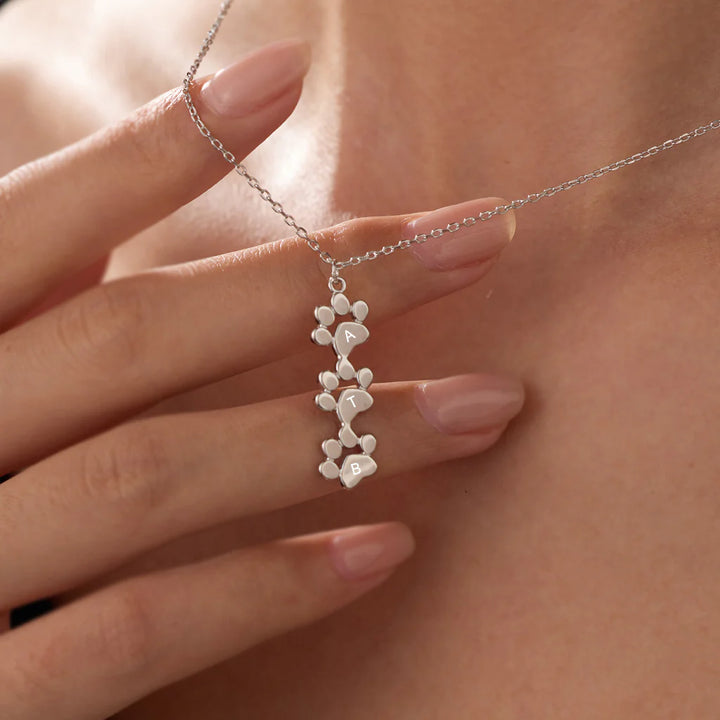 Triple Stacked Paw Necklace