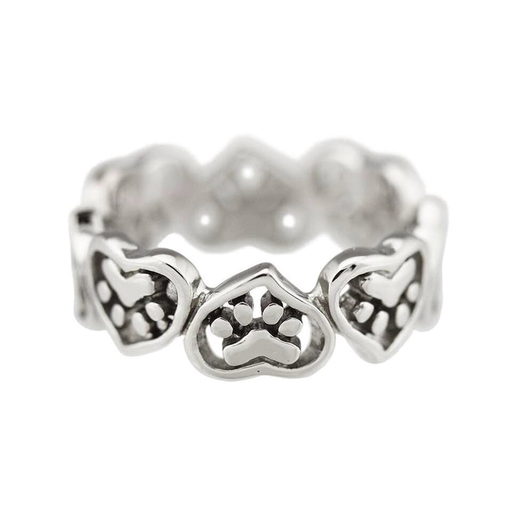 Paw Heart Eternity Ring