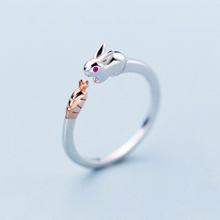 Playful Bunny Open Ring