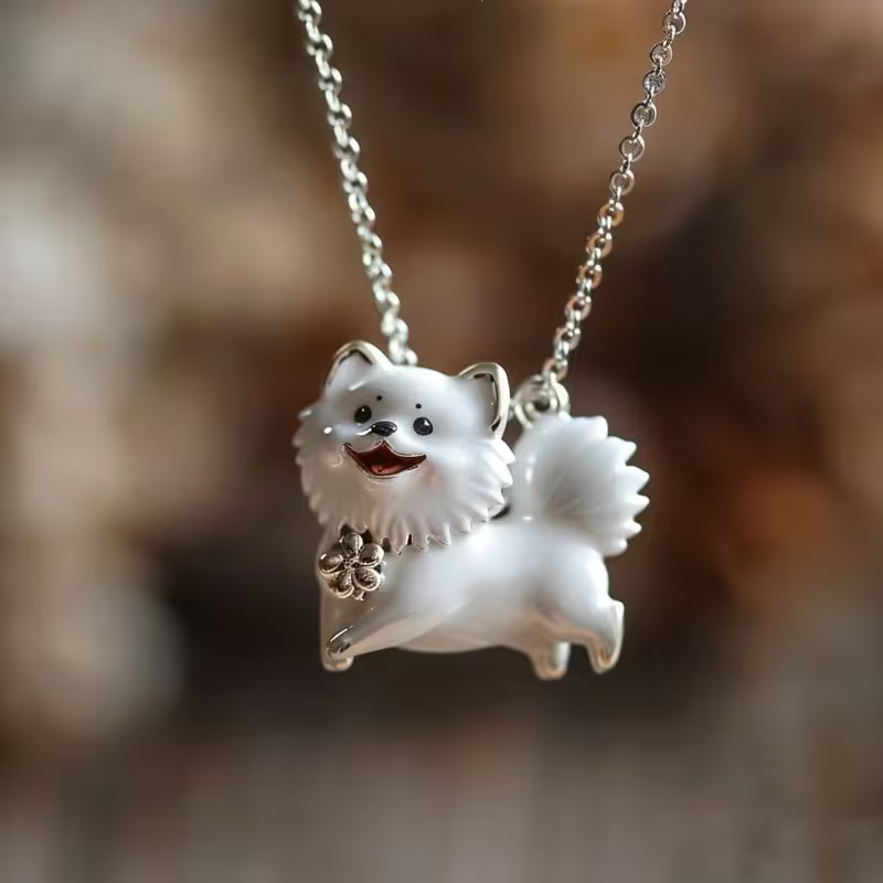 Happy Pup Charm Necklace