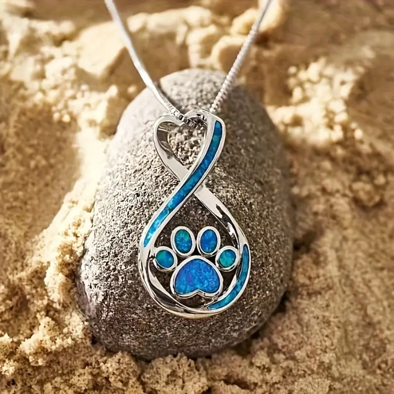 The Blue Opal Infinity Necklace