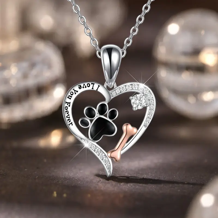 The Bright Black Paw Love Necklace