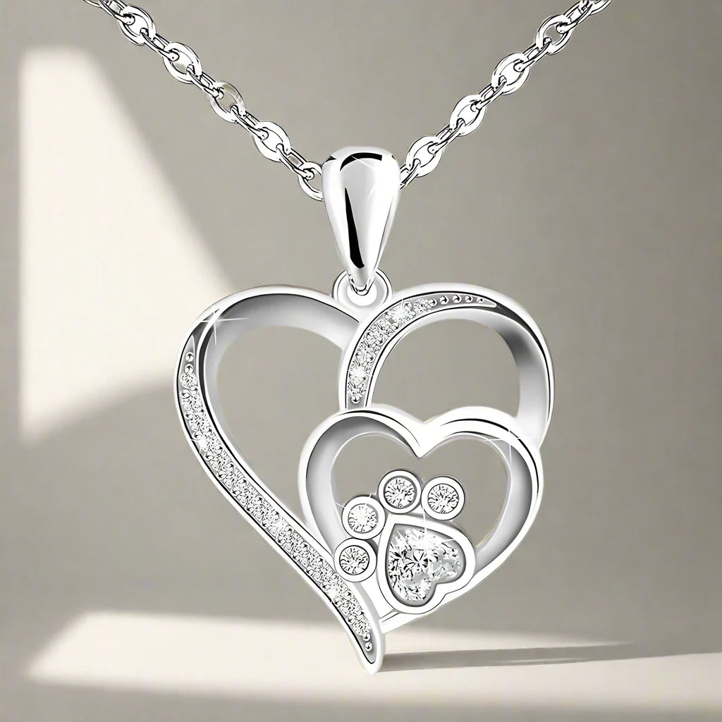 The Heart with the Paw Necklace